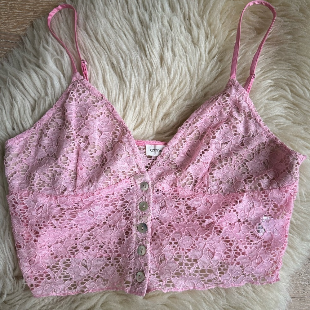 Cotton Candy LA Lace Bralette Top *NEW* - Picture 2 of 9